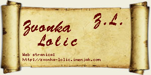 Zvonka Lolić vizit kartica